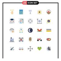 paquete de iconos de vector de stock de 25 signos y símbolos de línea para elementos de diseño de vector editables de interfaz de cesta de vidrio de huevo de gadget