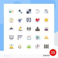 conjunto de 25 iconos modernos de la interfaz de usuario signos de símbolos para educación financiera libro de compras logotipo elementos de diseño vectorial editables vector