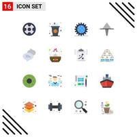 Group of 16 Modern Flat Colors Set for messaging up coding home programing Editable Pack of Creative Vector Design Elements