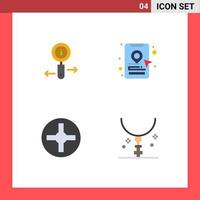 Universal Icon Symbols Group of 4 Modern Flat Icons of info screwdriver search location pin easter Editable Vector Design Elements