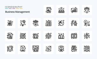 25 Business Management Line icon pack vector