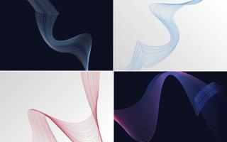 modern wave curve abstract presentation background Pack vector