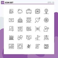 25 Thematic Vector Lines and Editable Symbols of data privacy cloud gdpr project Editable Vector Design Elements