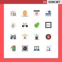 16 Thematic Vector Flat Colors and Editable Symbols of hot coffee interface card atm card Editable Pack of Creative Vector Design Elements