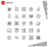 conjunto de 25 iconos de ui modernos símbolos signos para irlanda café recreación té consultor elementos de diseño vectorial editables vector