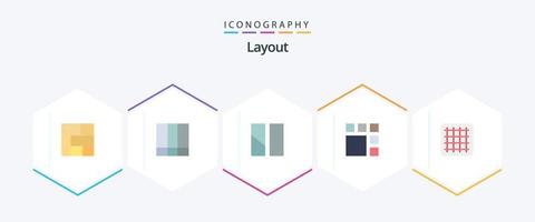 Layout 25 Flat icon pack including . frame. layout vector