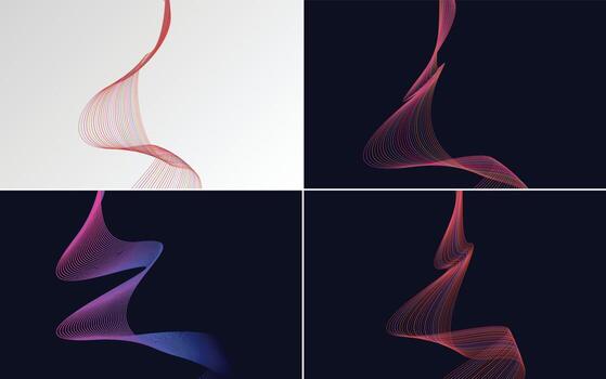 modern wave curve abstract presentation background Pack vector