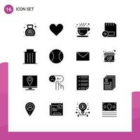 16 Creative Icons Modern Signs and Symbols of hardware computers favorite card hot coffee Editable Vector Design Elements