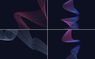 modern wave curve abstract presentation background Pack vector