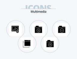 Multimedia Glyph Icon Pack 5 Icon Design. . . search. error. negative vector