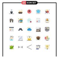 25 Creative Icons Modern Signs and Symbols of design web voltage network global Editable Vector Design Elements