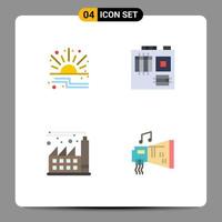 User Interface Pack of 4 Basic Flat Icons of discount economy sale motherboard blaster Editable Vector Design Elements