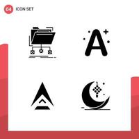 Group of Solid Glyphs Signs and Symbols for backup ark folder a crypto Editable Vector Design Elements