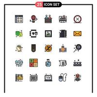 paquete de iconos de vector de stock de 25 signos y símbolos de línea para gráficos de transporte de computadora web elementos de diseño de vector editables para persona