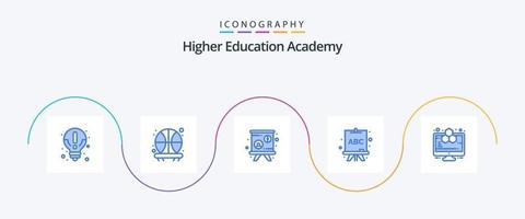 Academy Blue 5 Icon Pack Including computer science. lecture. computer. learning vector