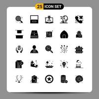 paquete de iconos de vector de stock de 25 signos y símbolos de línea para elementos de diseño de vector editable de tribunal de juicio de idea de ley de comercio