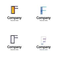 Letter F Big Logo Pack Design Creative Modern logos design for your business vector