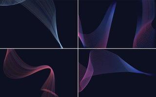 modern wave curve abstract presentation background Pack vector