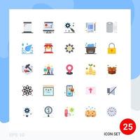 User Interface Pack of 25 Basic Flat Colors of water drop toilet internet marketing paper agreement Editable Vector Design Elements