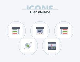 interfaz de usuario paquete de iconos planos 5 diseño de iconos. control deslizante comunicación. interfaz. usuario. derecho vector