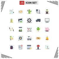 Universal Icon Symbols Group of 25 Modern Flat Colors of share server hosting kit server plent Editable Vector Design Elements