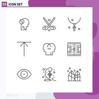 Outline Pack of 9 Universal Symbols of empathy home olympics arrow holiday Editable Vector Design Elements