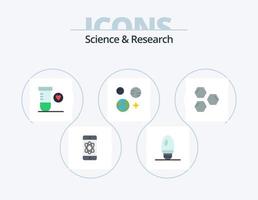 paquete de iconos planos de ciencia 5 diseño de iconos. forma. hexágono. ciencia. células. ciencia vector