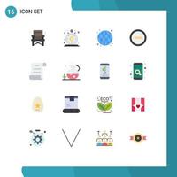 16 iconos creativos signos y símbolos modernos del documento script globo ui paquete editable básico de elementos de diseño de vectores creativos