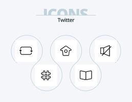 Twitter Line Icon Pack 5 Icon Design. social. media. bird. chat. user