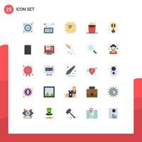 25 Creative Icons Modern Signs and Symbols of brain food time noodle motherboard Editable Vector Design Elements