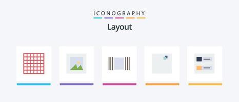 Layout Flat 5 Icon Pack Including . full screen. profiles. Creative Icons Design vector