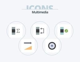 paquete de iconos planos multimedia 5 diseño de iconos. . datos. datos. completo. mesa vector