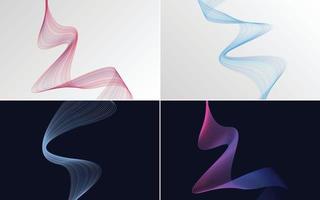 modern wave curve abstract presentation background Pack vector