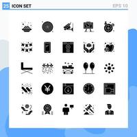 Set of 25 Modern UI Icons Symbols Signs for buyer persona photo camera hang presentation Editable Vector Design Elements