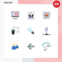 Stock Vector Icon Pack of 9 Line Signs and Symbols for room event scale business product Editable Vector Design Elements