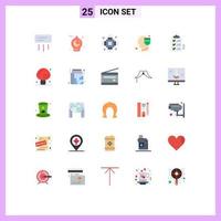Flat Color Pack of 25 Universal Symbols of face mind ramadan human electronic Editable Vector Design Elements
