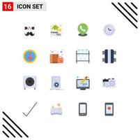 16 iconos creativos signos y símbolos modernos de navegación navegación teléfono ubicación brújula paquete editable de elementos de diseño de vectores creativos