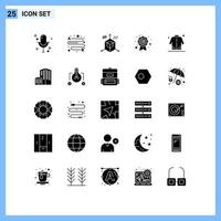 conjunto de 25 iconos de interfaz de usuario modernos signos de símbolos para elementos de diseño vectorial editables de calidad de diseño de chaqueta de hombre vector