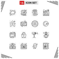 Outline Pack of 16 Universal Symbols of a money discount graph increase Editable Vector Design Elements