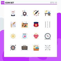 16 Creative Icons Modern Signs and Symbols of reception contact direction business education Editable Pack of Creative Vector Design Elements