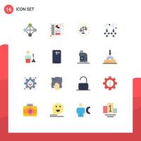 Modern Set of 16 Flat Colors and symbols such as lock solution gdpr jewelry fashion Editable Pack of Creative Vector Design Elements