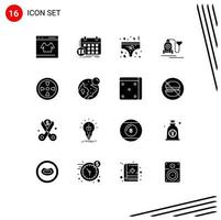 Set of 16 Modern UI Icons Symbols Signs for cable machine appointment vacuum underpants Editable Vector Design Elements