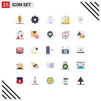 Pack of 25 Modern Flat Colors Signs and Symbols for Web Print Media such as shopping ecommerce infusion coins profit Editable Vector Design Elements