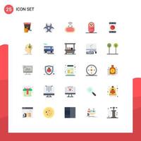 Set of 25 Modern UI Icons Symbols Signs for mobile devices security device human Editable Vector Design Elements