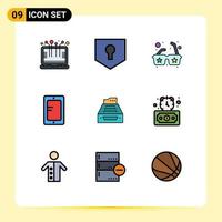 9 Creative Icons Modern Signs and Symbols of accounts files glasses school online Editable Vector Design Elements