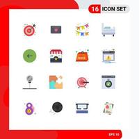 16 Creative Icons Modern Signs and Symbols of shop stop ornament play buttons Editable Pack of Creative Vector Design Elements