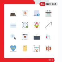 Universal Icon Symbols Group of 16 Modern Flat Colors of supermarket goods graph furniture gadget Editable Pack of Creative Vector Design Elements