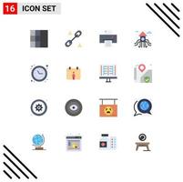 conjunto de 16 iconos modernos de la interfaz de usuario signos de símbolos para el calendario médico optimización del tiempo de la ciudad paquete editable de elementos de diseño de vectores creativos