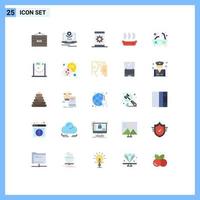 Modern Set of 25 Flat Colors and symbols such as ship argosy monitor search optimization Editable Vector Design Elements