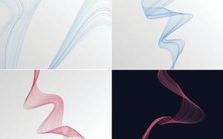 modern wave curve abstract presentation background Pack vector